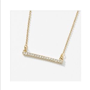 Touchstone Crystal Pave Bar Necklace